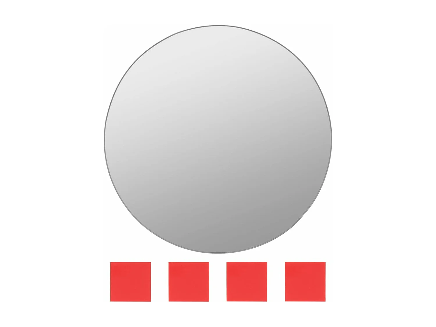 Set di Specchi da Parete 7 pz in Vetro Circolare