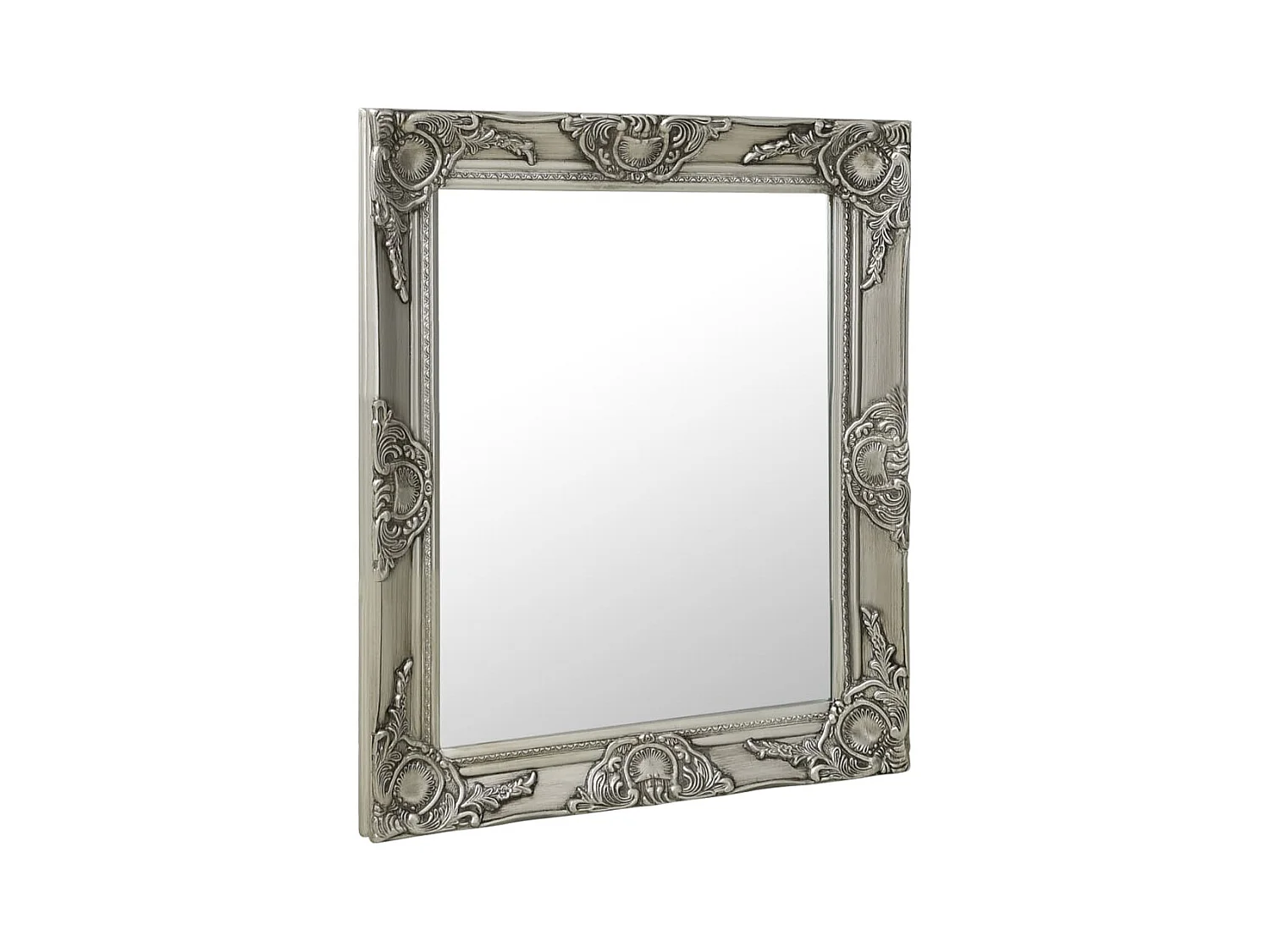 Miroir mural style baroque 50x60 cm Argenté