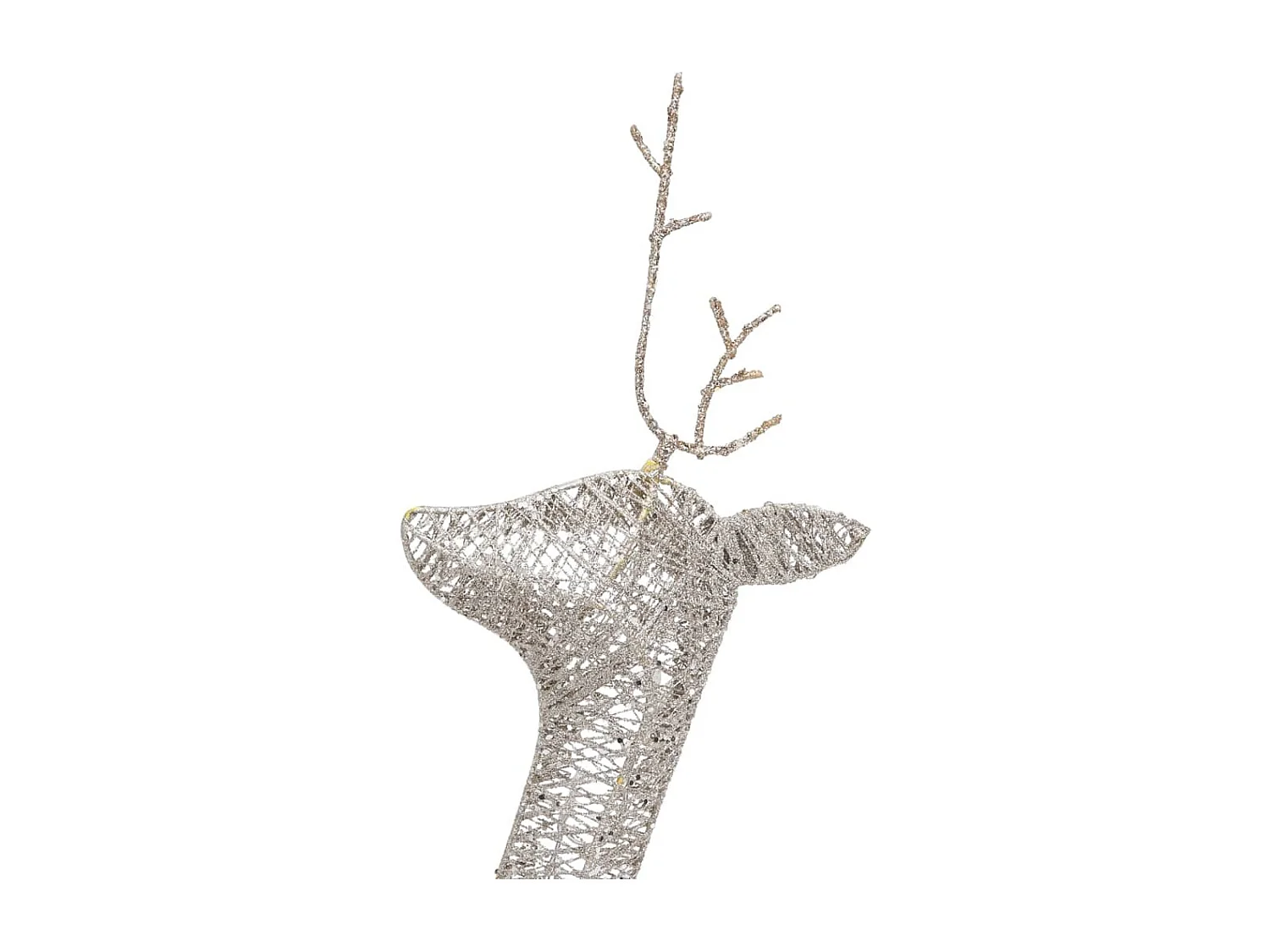 Famille de rennes de Noël 270x7x90 cm Doré Blanc chaud Maille