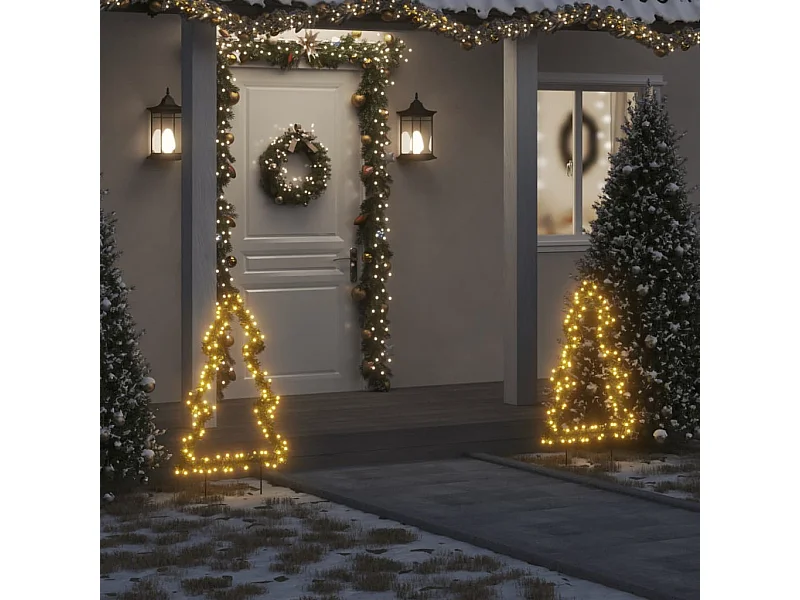 Decorazione luminosa per albero di Natale con 115 picchetti LED 90 cm