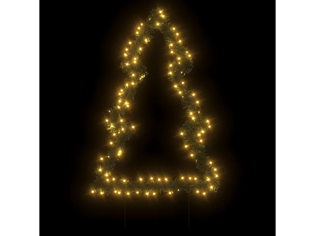 Décoration lumineuse arbre de Noël avec piquets 115 LED 90 cm