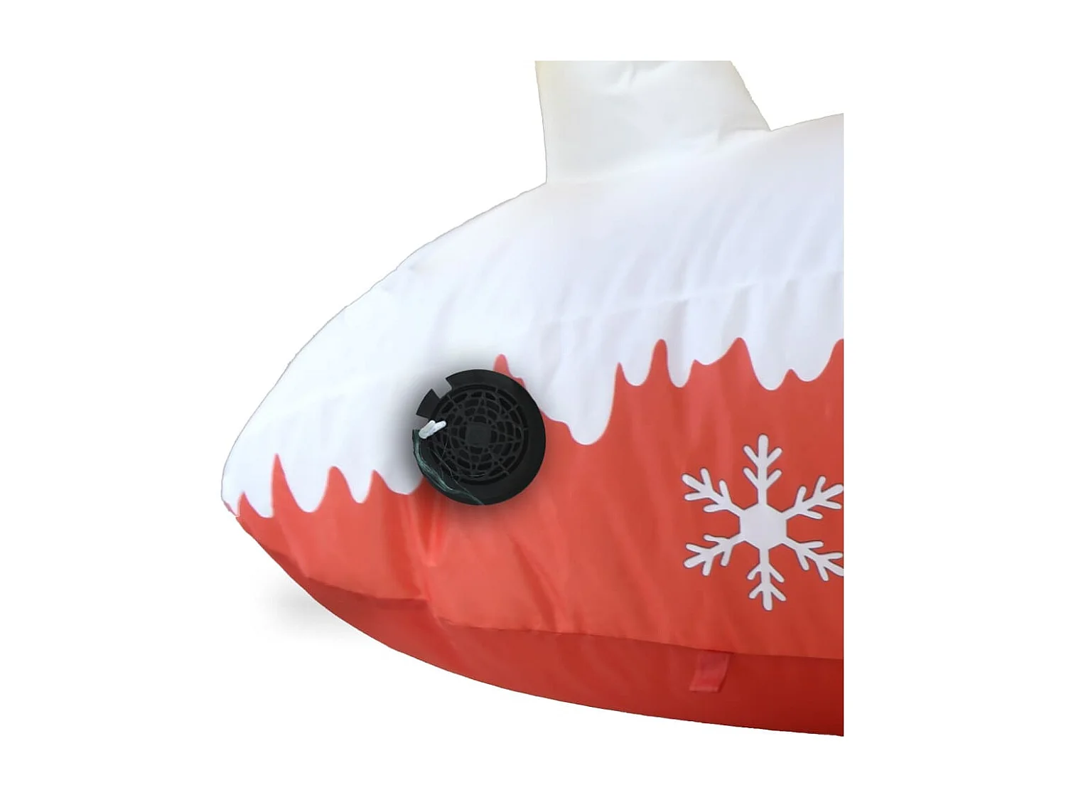 Papá Noel inflable y reno decoración LED 145 cm
