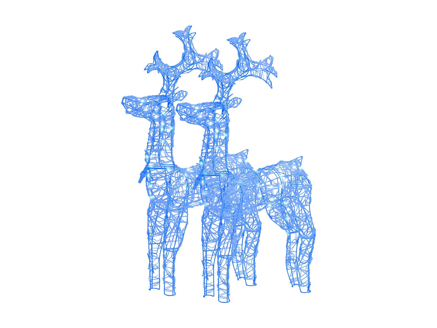 Décorations de Noël de renne 2 pcs 60x16x100 cm Acrylique