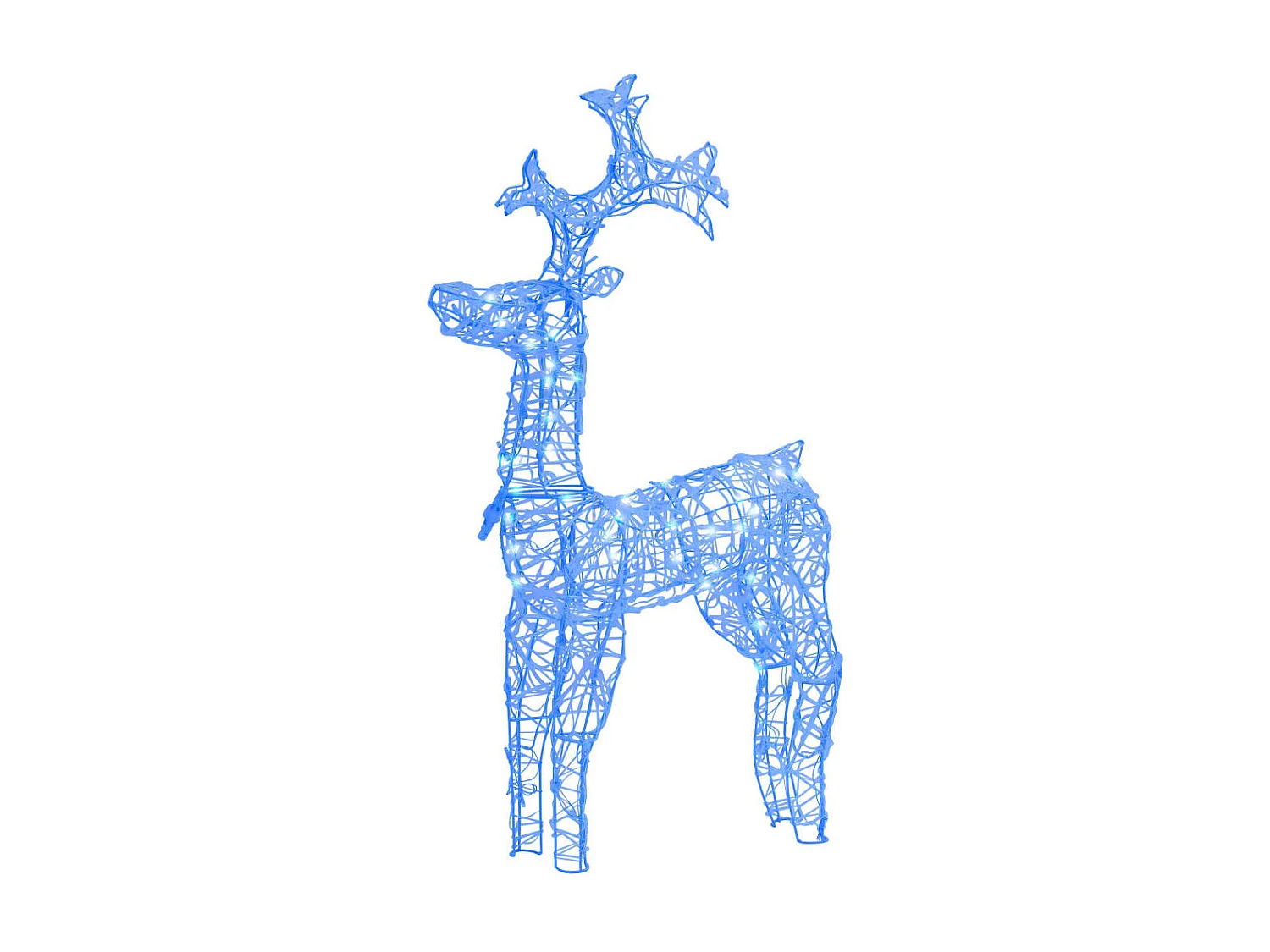 Décorations de Noël de renne 2 pcs 60x16x100 cm Acrylique