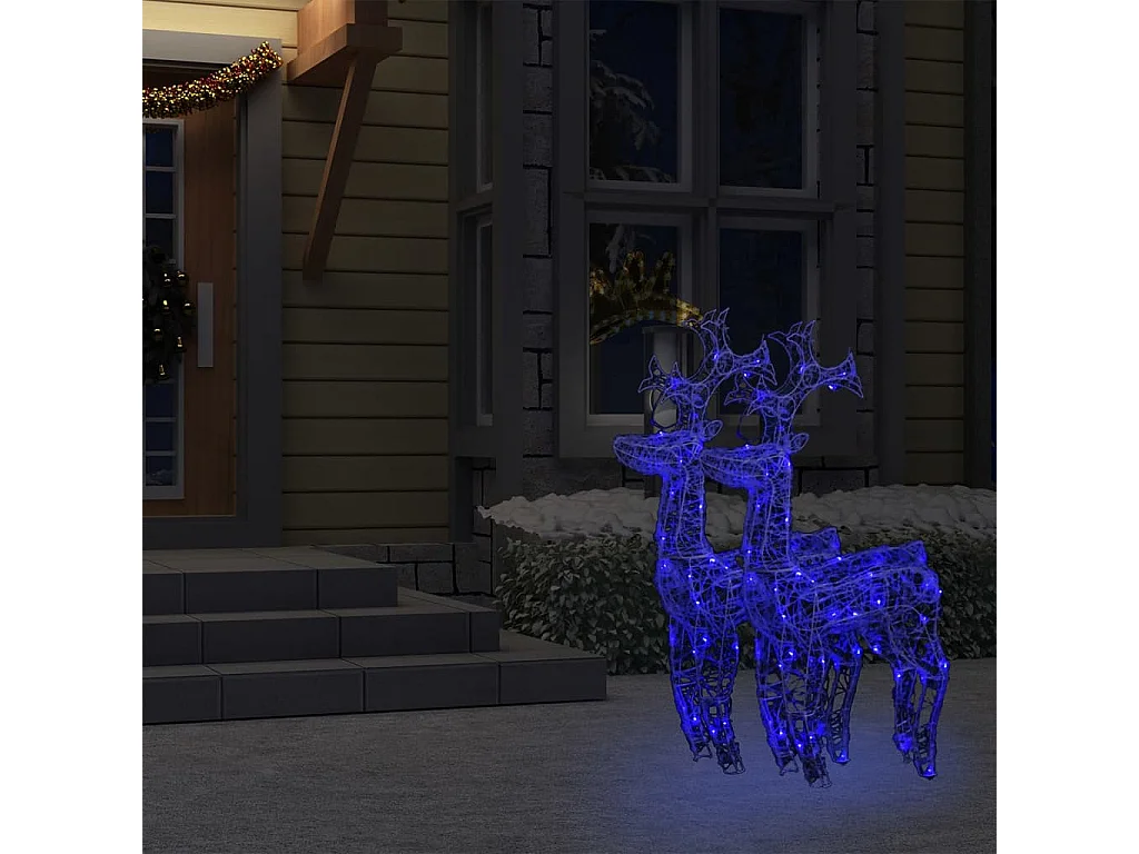 Décorations de Noël de renne 2 pcs 60x16x100 cm Acrylique