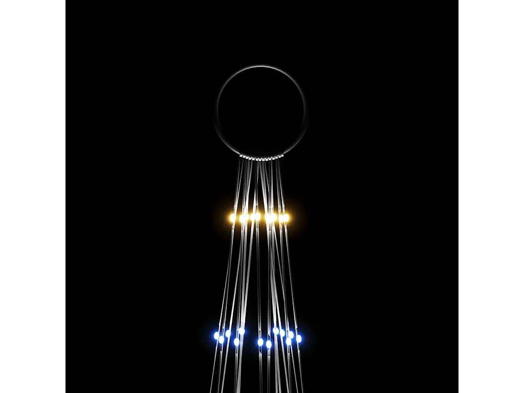 Árvore de Natal em mastro de bandeira 1134 LEDs coloridos 800 cm