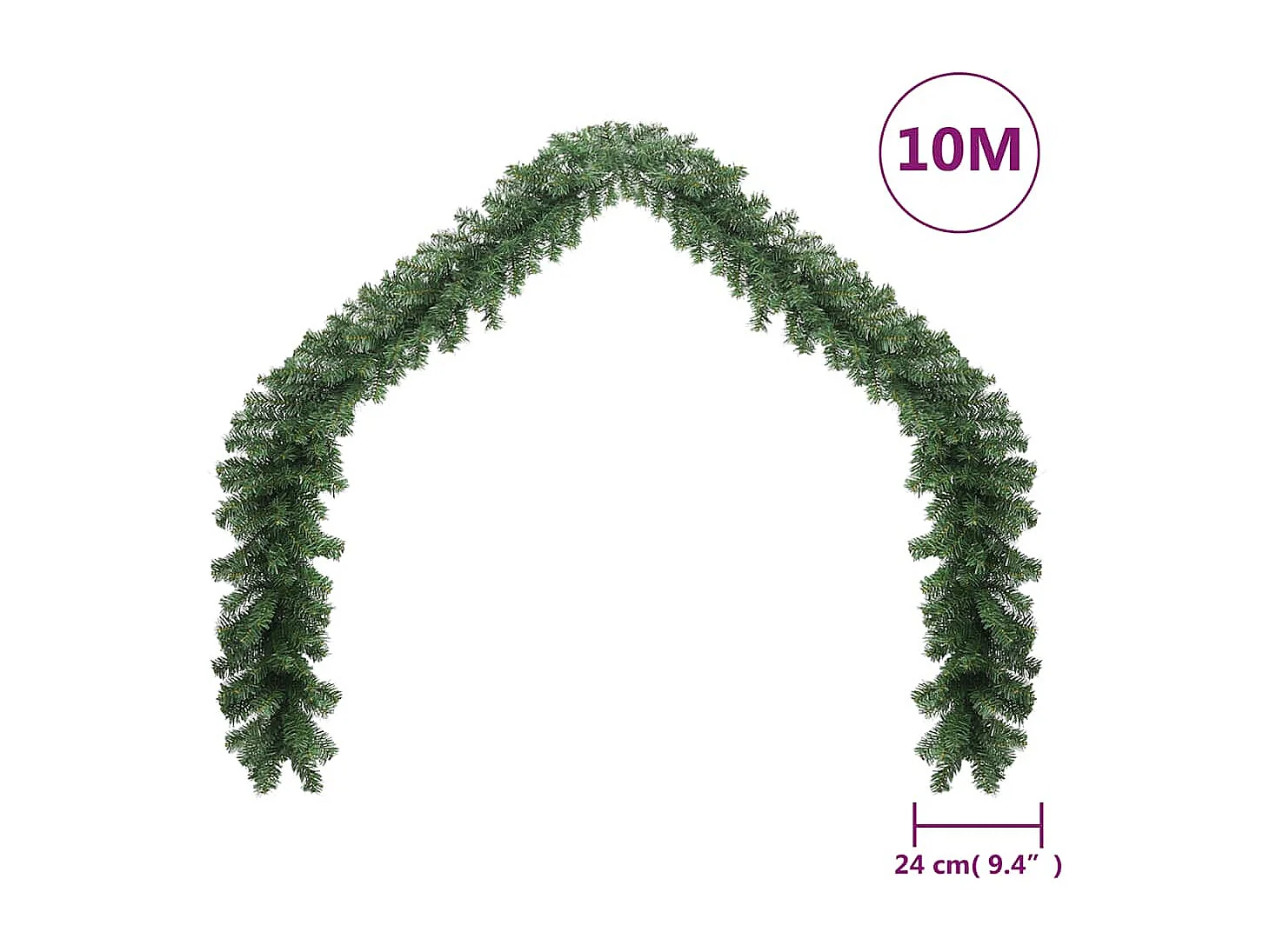 Weihnachtsgirlande mit LED-Lichtern 10 m