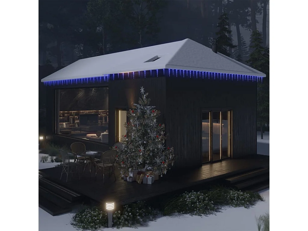 Guirlanda de luz de gelo de Natal 40 unidades Acrílico Azul