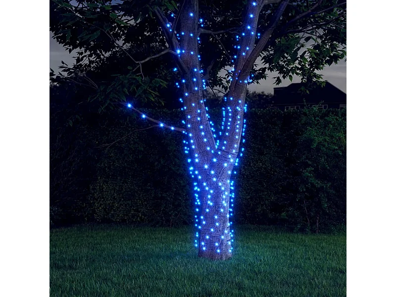 Luci Solari 5 pz 5x200 LED Blu Interni Esterni