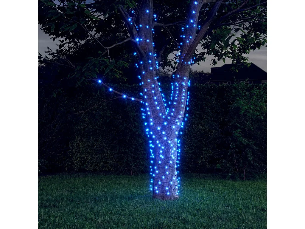 Lampes solaires 5 pcs 5x200 LED Bleu Intérieur Extérieur