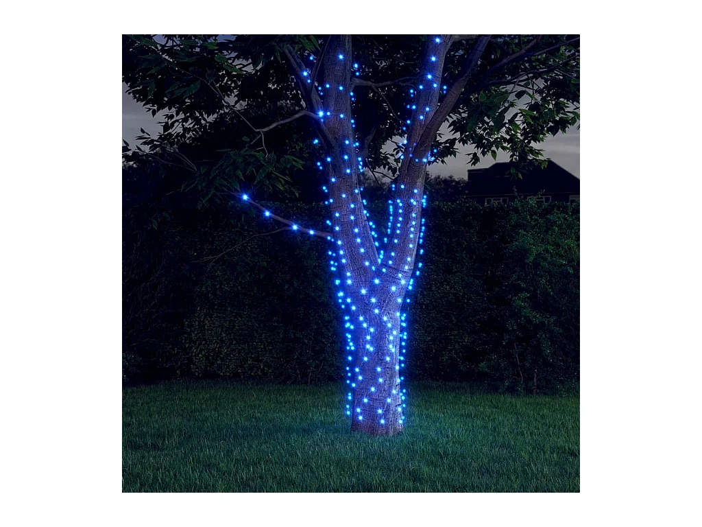 Luci Solari 5 pz 5x200 LED Blu Interni Esterni