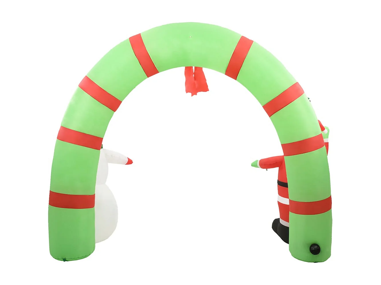 Arco hinchable con Papá Noel y muñeco de nieve LED 223 cm