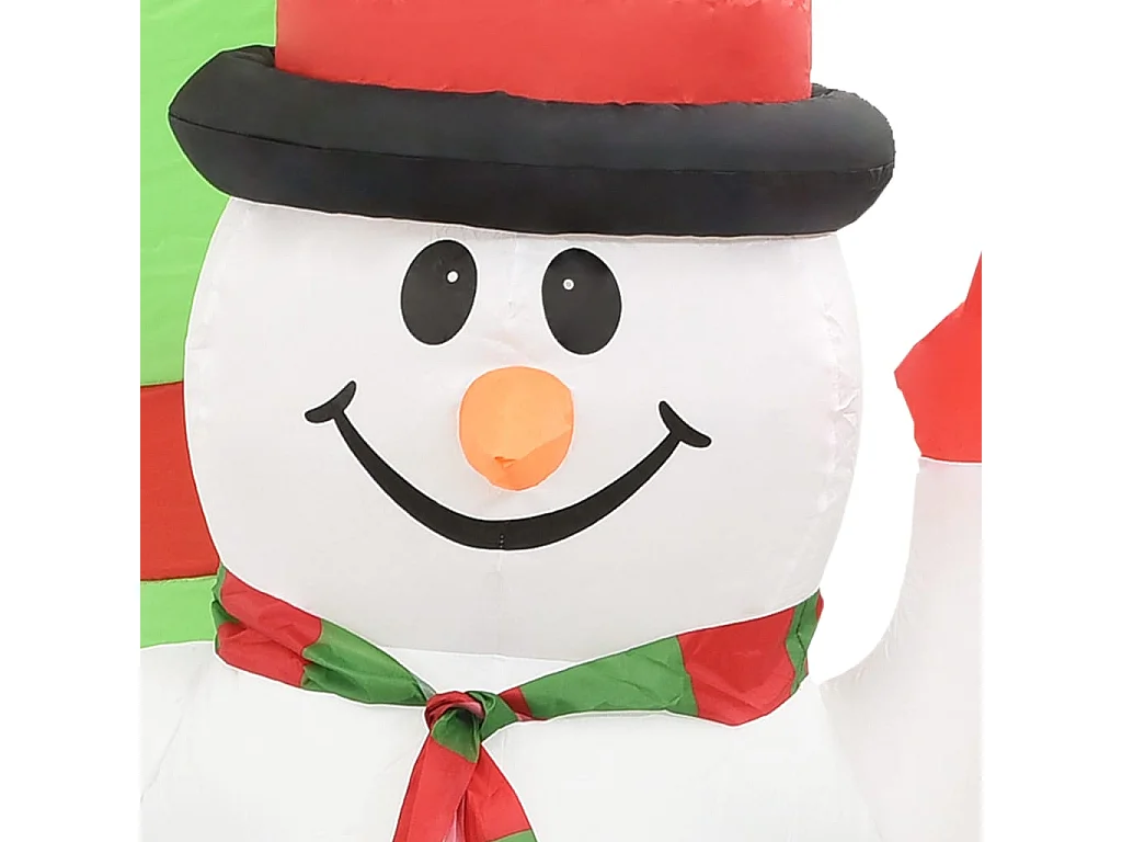 Arco hinchable con Papá Noel y muñeco de nieve LED 223 cm