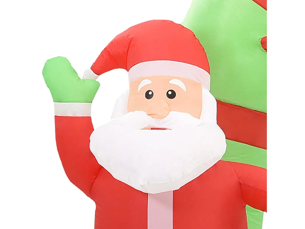 Arco hinchable con Papá Noel y muñeco de nieve LED 223 cm