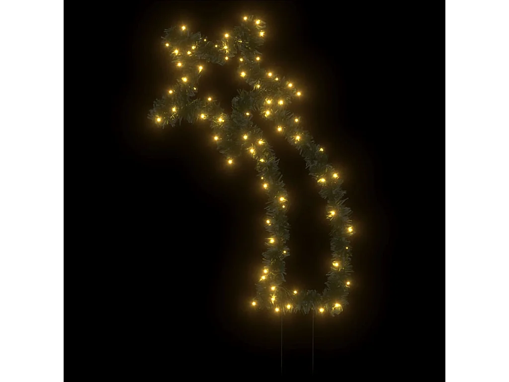 Décoration lumineuse météore de Noël avec piquets 80 LED 62 cm