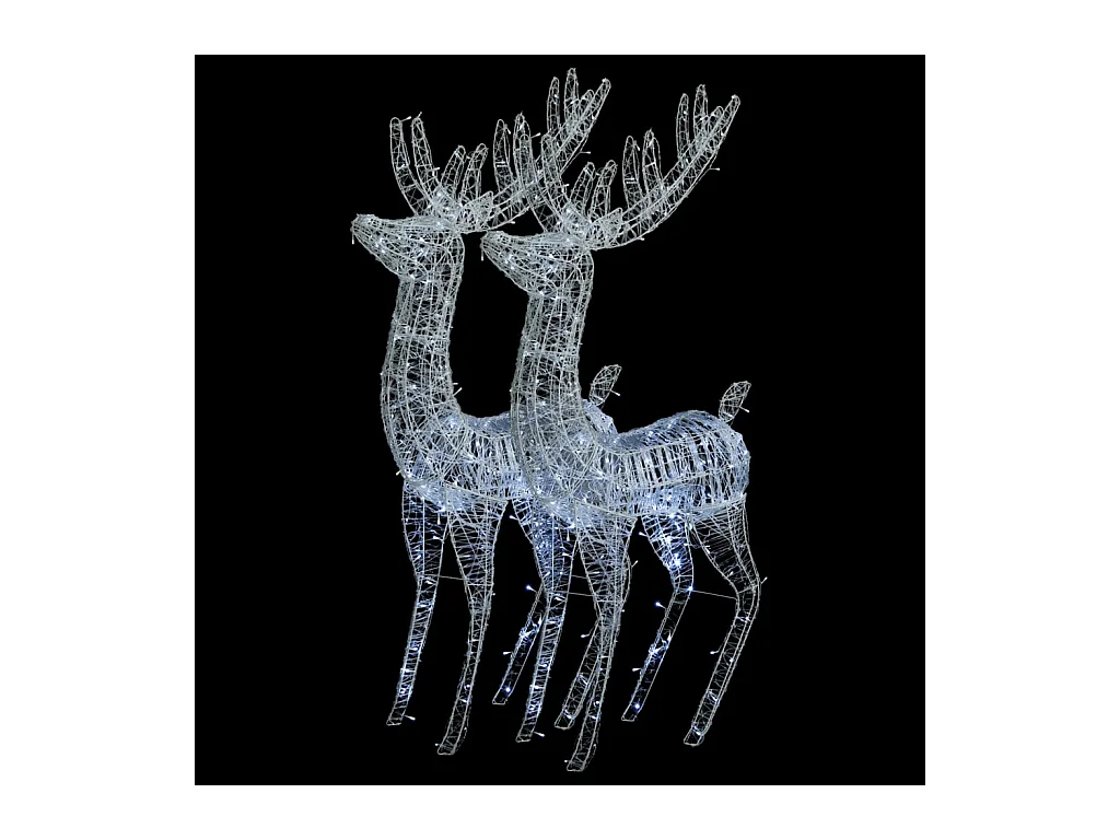 XXL Weihnachts-Rentier, Acryl, 250 LEDs, 2 Stück, 180 cm, Kaltweiß