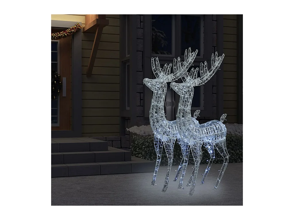 XXL Weihnachts-Rentier, Acryl, 250 LEDs, 2 Stück, 180 cm, Kaltweiß