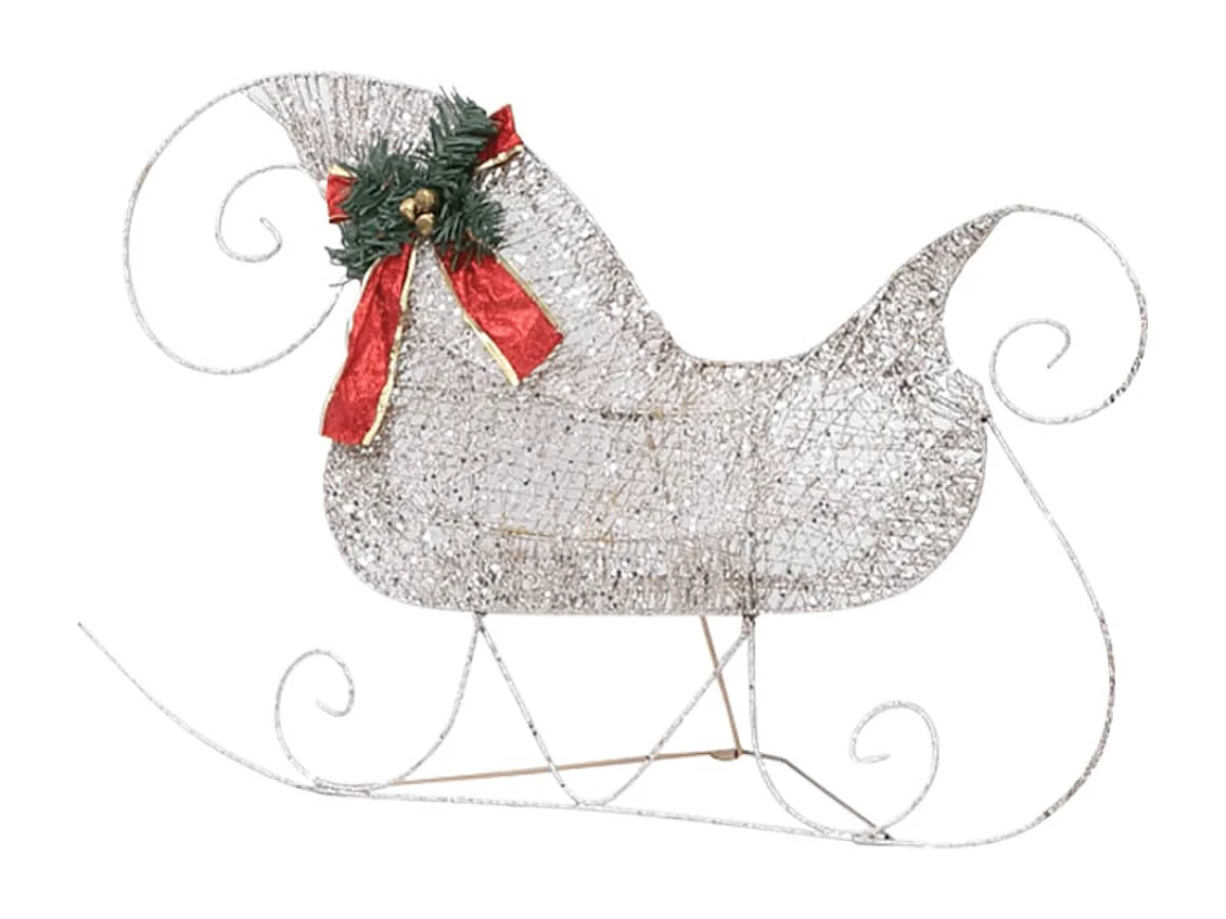 Decorazione natalizia Renna con slitta 100 LED da esterno Oro