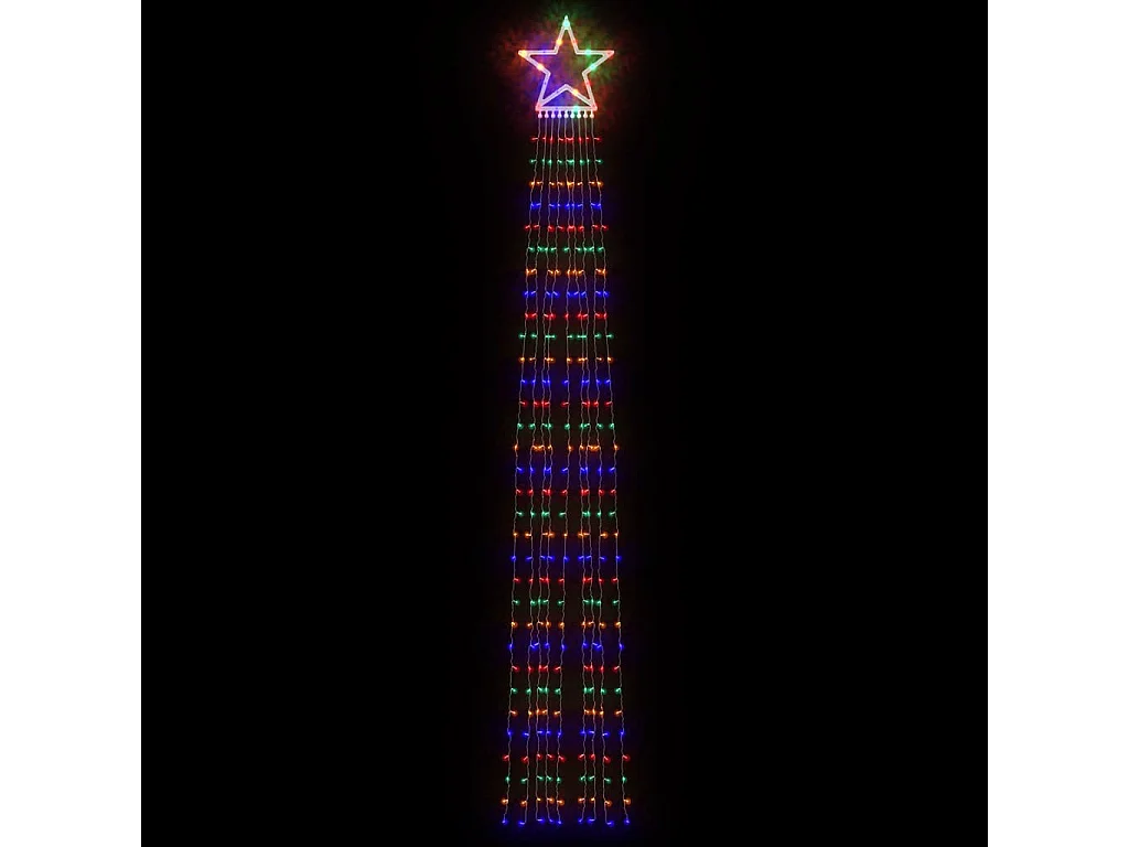 Guirlanda de árvore de natal 320 LEDs coloridos 375 cm