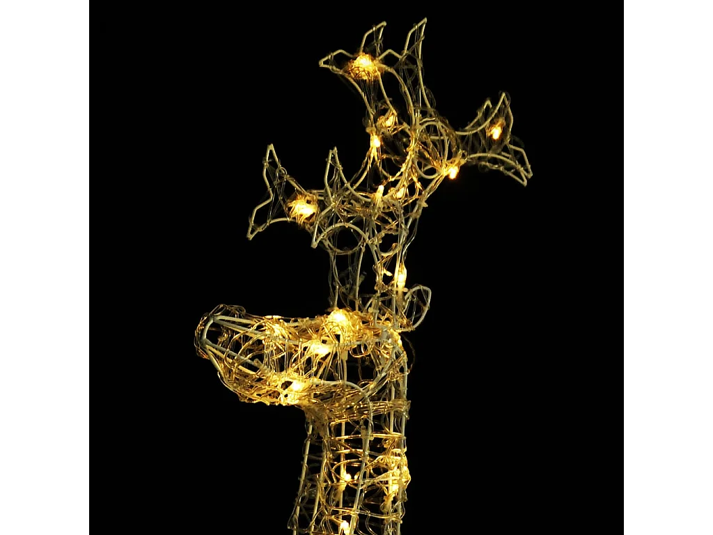 Décorations de Noël de renne 3 pcs 60x16x100 cm Acrylique