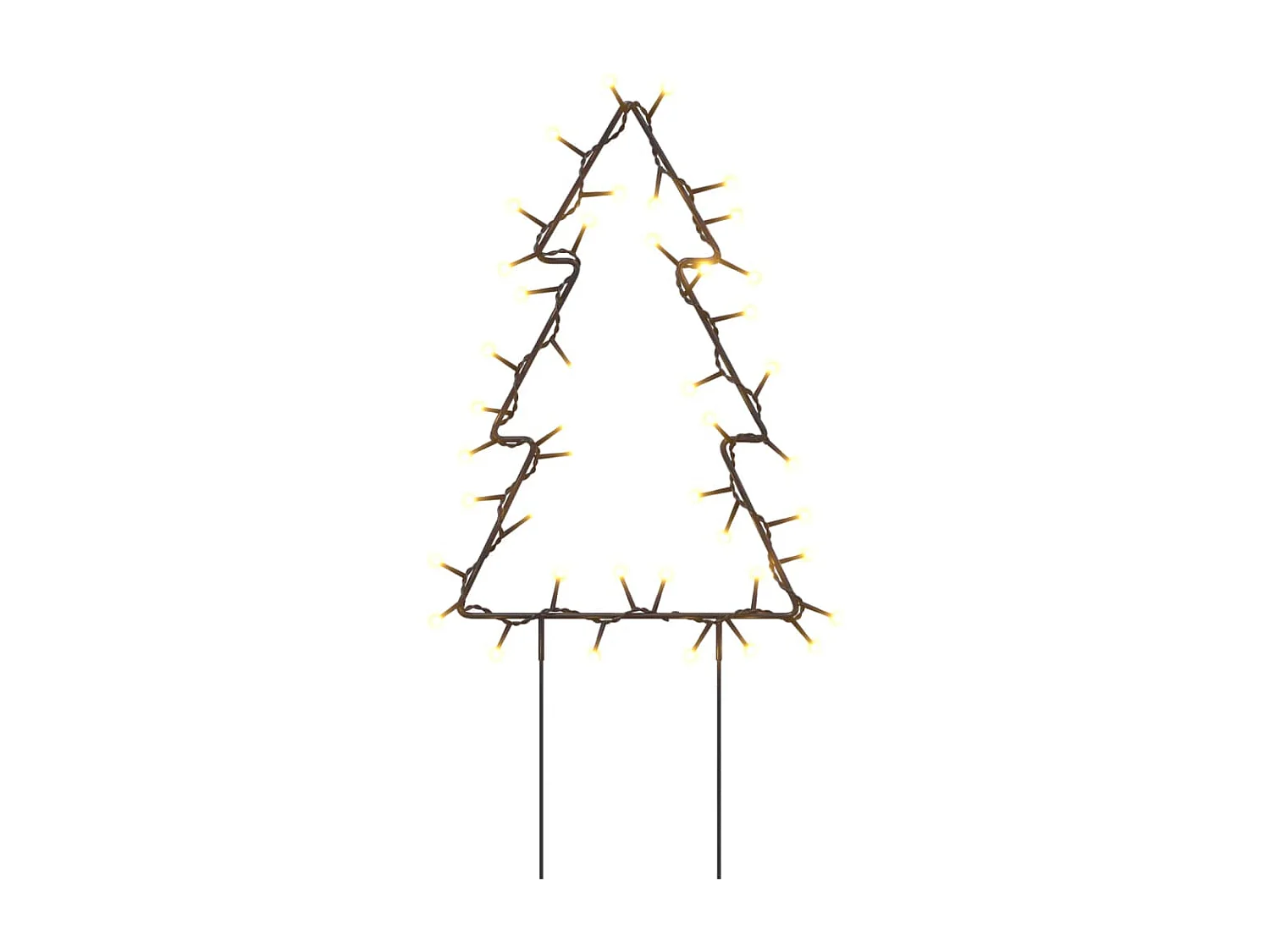 Décoration lumineuse arbre de Noël piquets 3 pcs 50 LED 30 cm