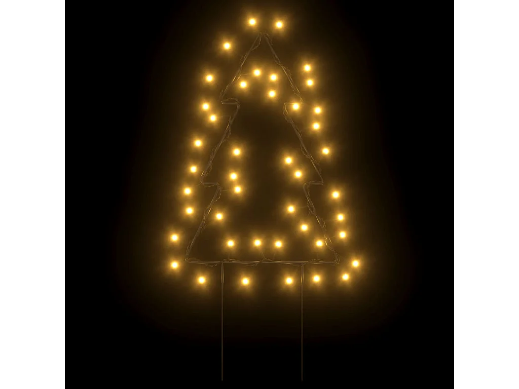 Décoration lumineuse arbre de Noël piquets 3 pcs 50 LED 30 cm