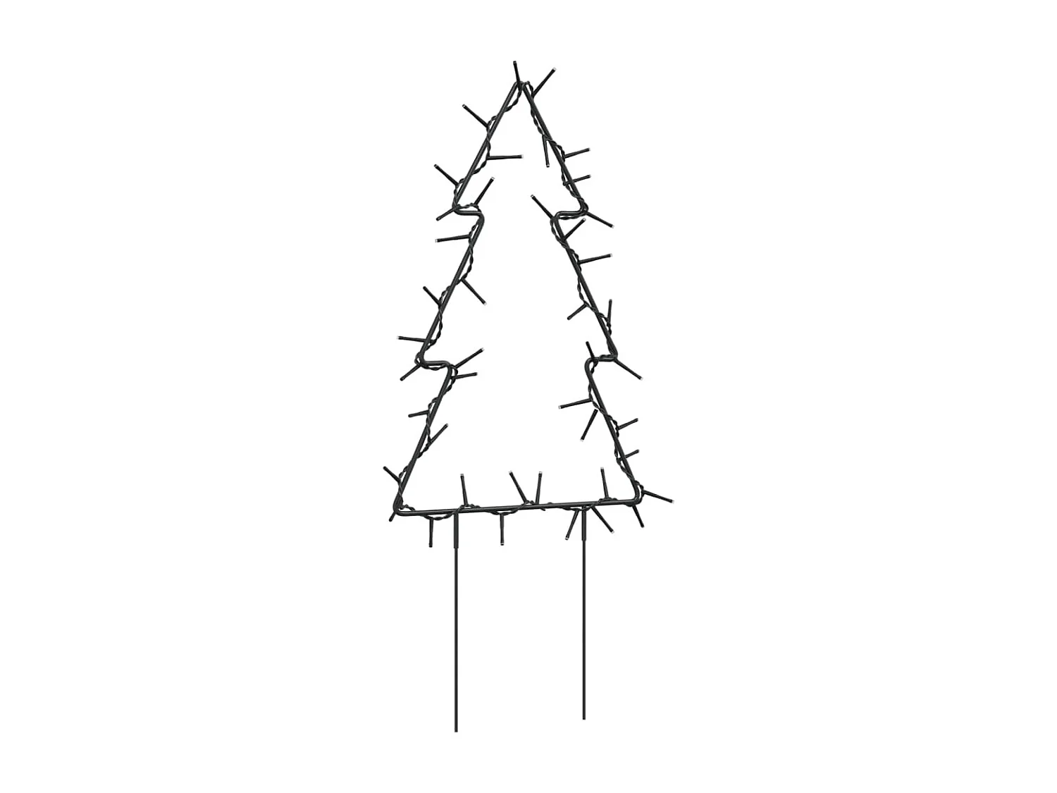 Décoration lumineuse arbre de Noël piquets 3 pcs 50 LED 30 cm