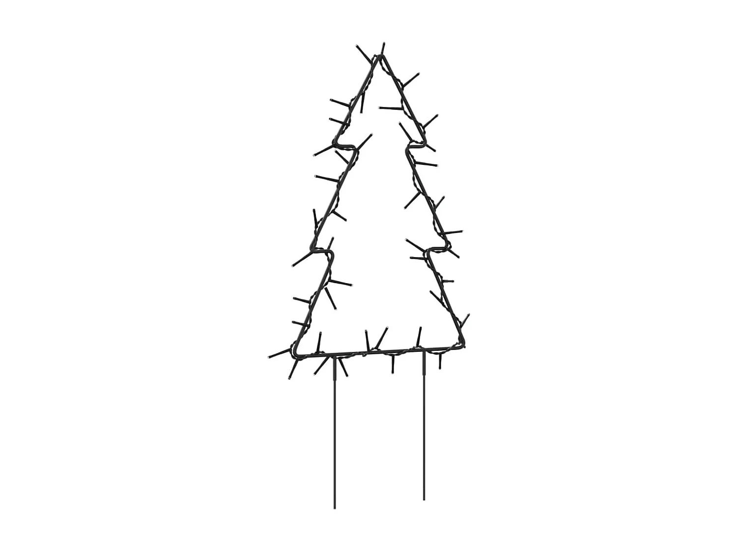 Décoration lumineuse arbre de Noël piquets 3 pcs 50 LED 30 cm