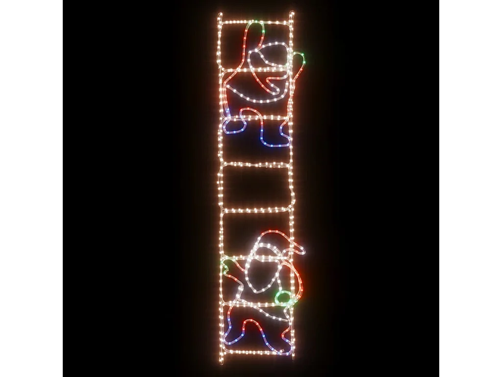 Figurina di Babbo Natale su scala pieghevole con 552 LED 50x200 cm