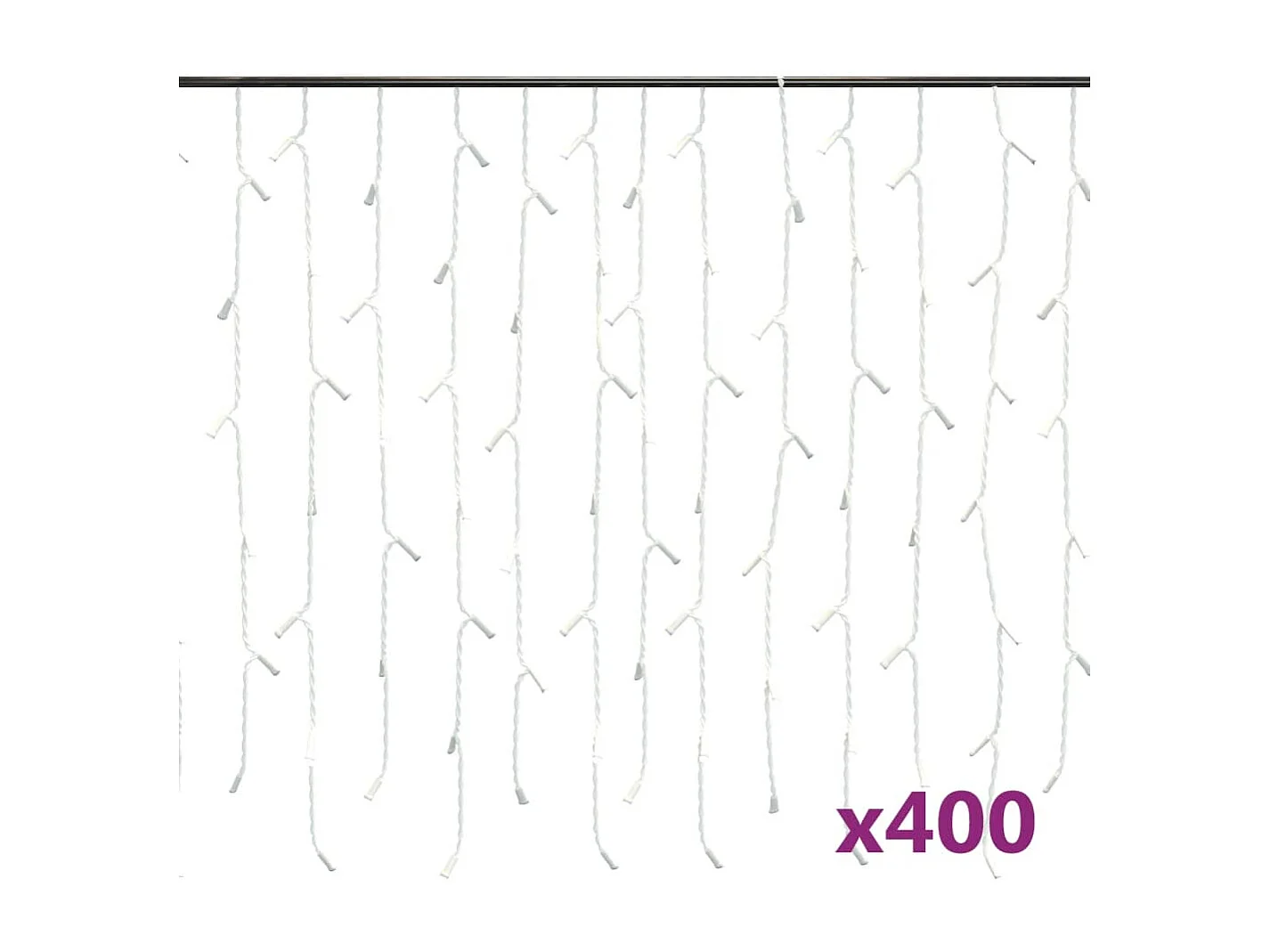 Cortina de luz LED cubo de gelo 10m 400LED Multicolor 8 funções