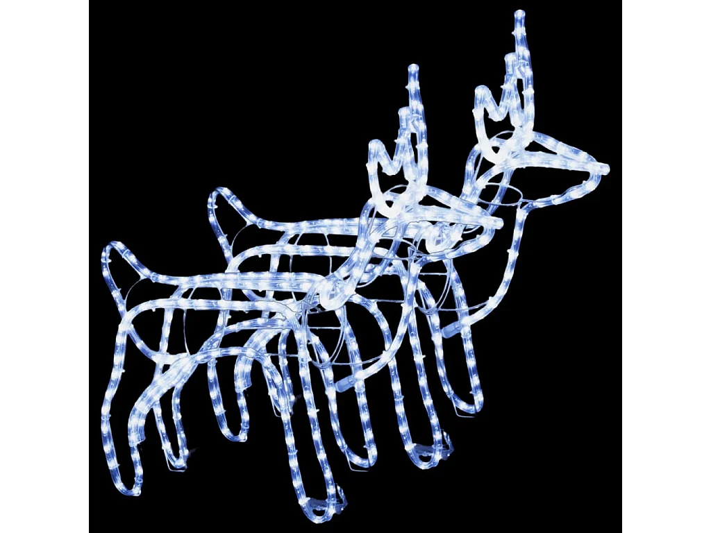 Renne di Natale 2 pz Bianco freddo 60x30x60 cm