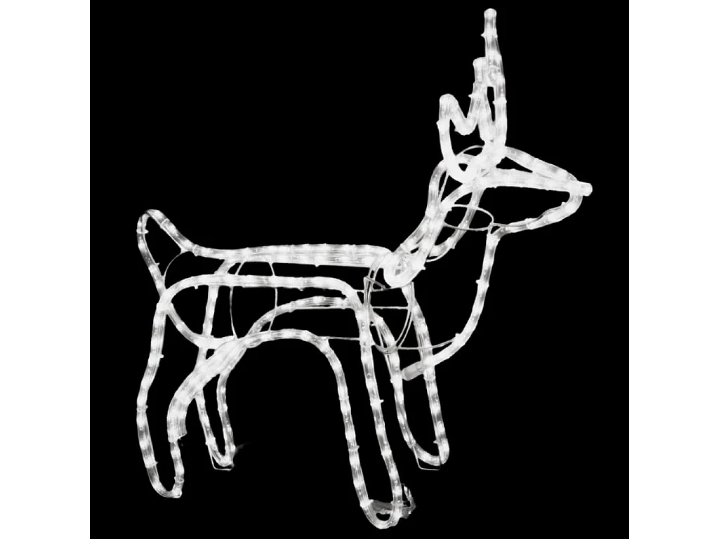 Renne di Natale 2 pz Bianco freddo 60x30x60 cm