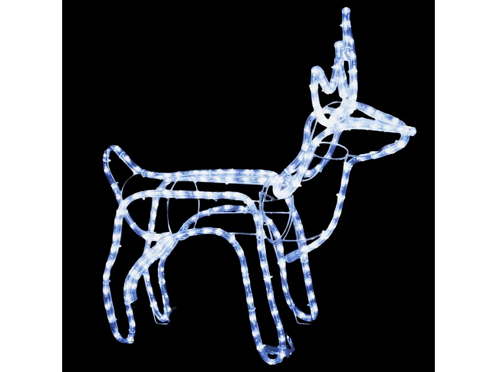 Renne di Natale 2 pz Bianco freddo 60x30x60 cm