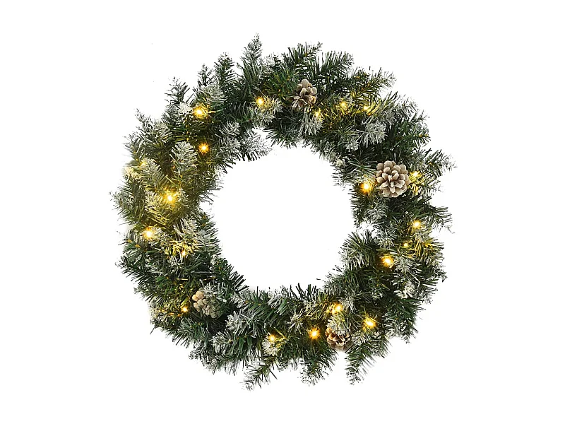 Ghirlanda natalizia con luci LED Verde 45 cm PVC