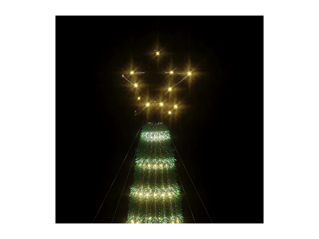 Konischer leuchtender Weihnachtsbaum 275 warmweiße LEDs 180 cm