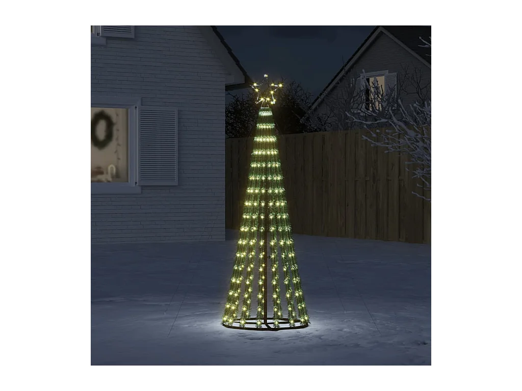 Konischer leuchtender Weihnachtsbaum 275 warmweiße LEDs 180 cm