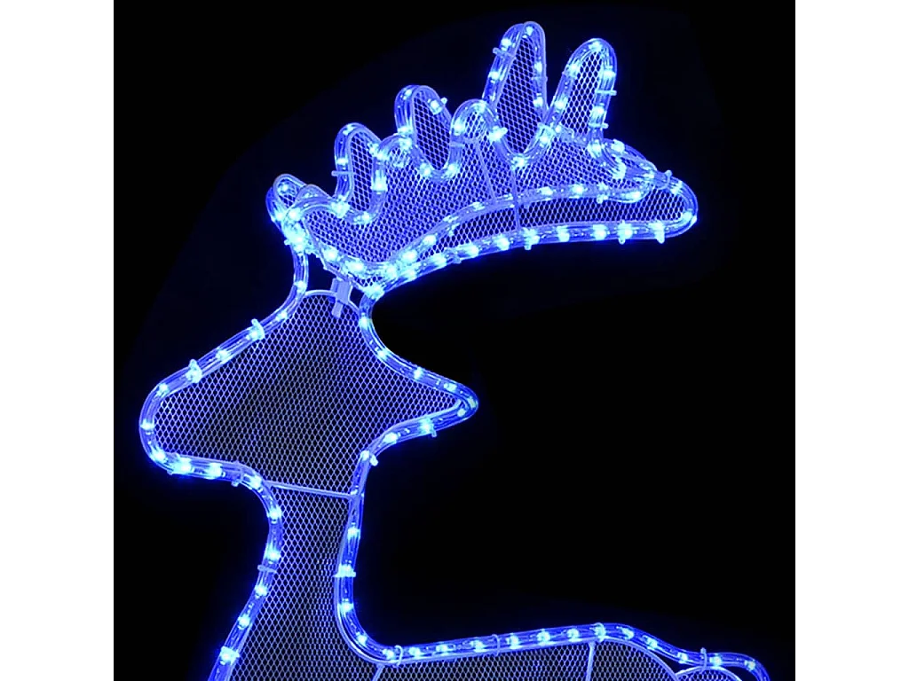 Décoration de Noël de renne avec maille 306 LED 60x24x89 cm