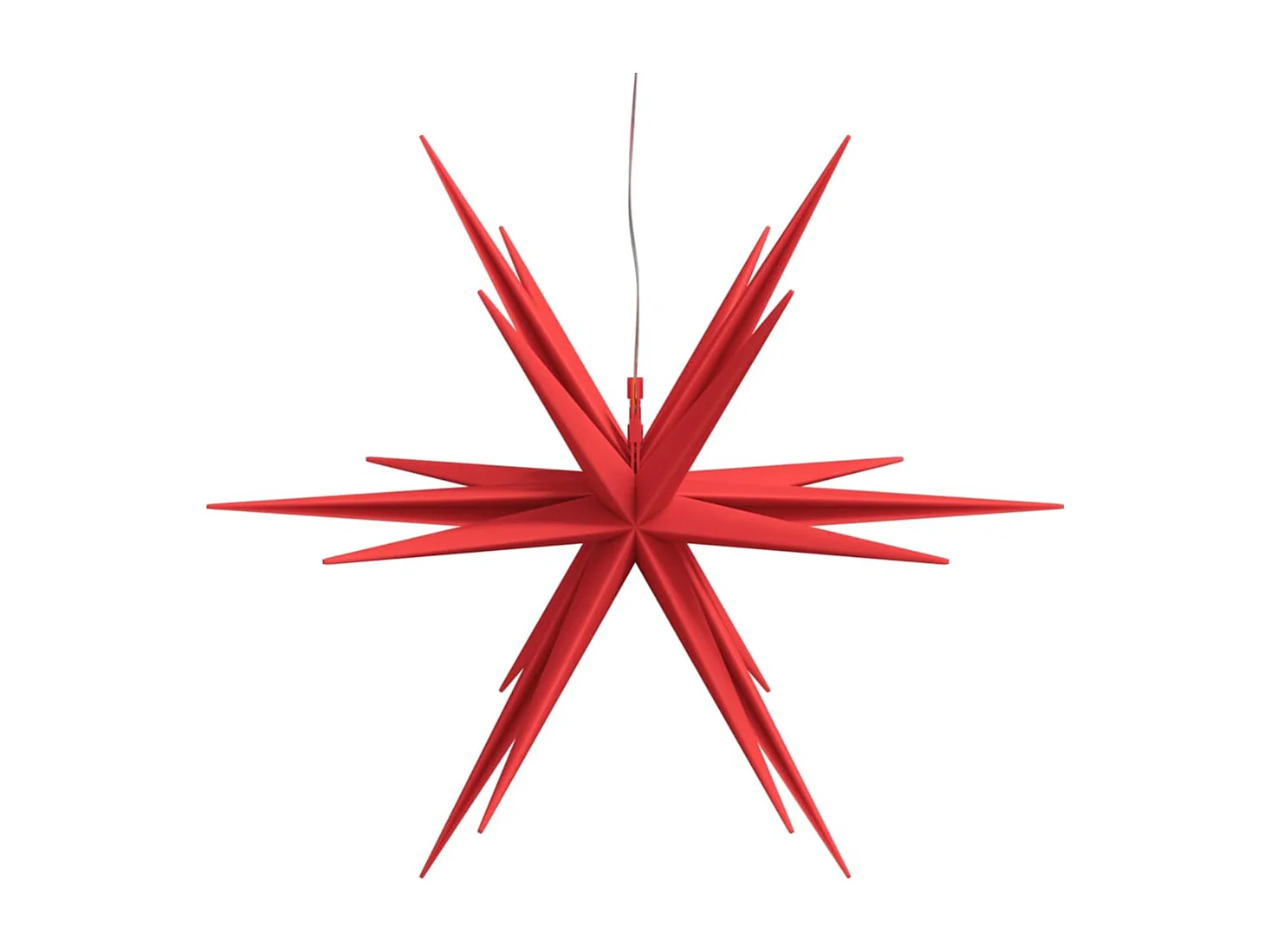 Stella Moravia con LED rosso pieghevole 43 cm