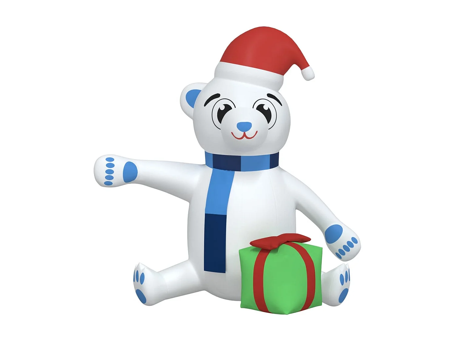 Ours en peluche gonflable de Noël à LED 180 cm