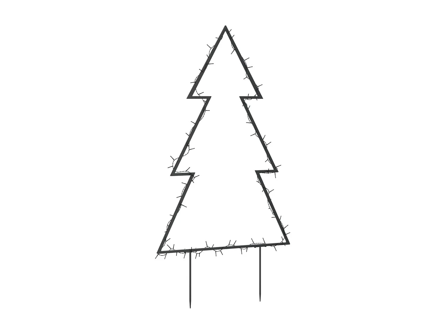 Décoration lumineuse arbre de Noël avec piquets 80 LED 60 cm