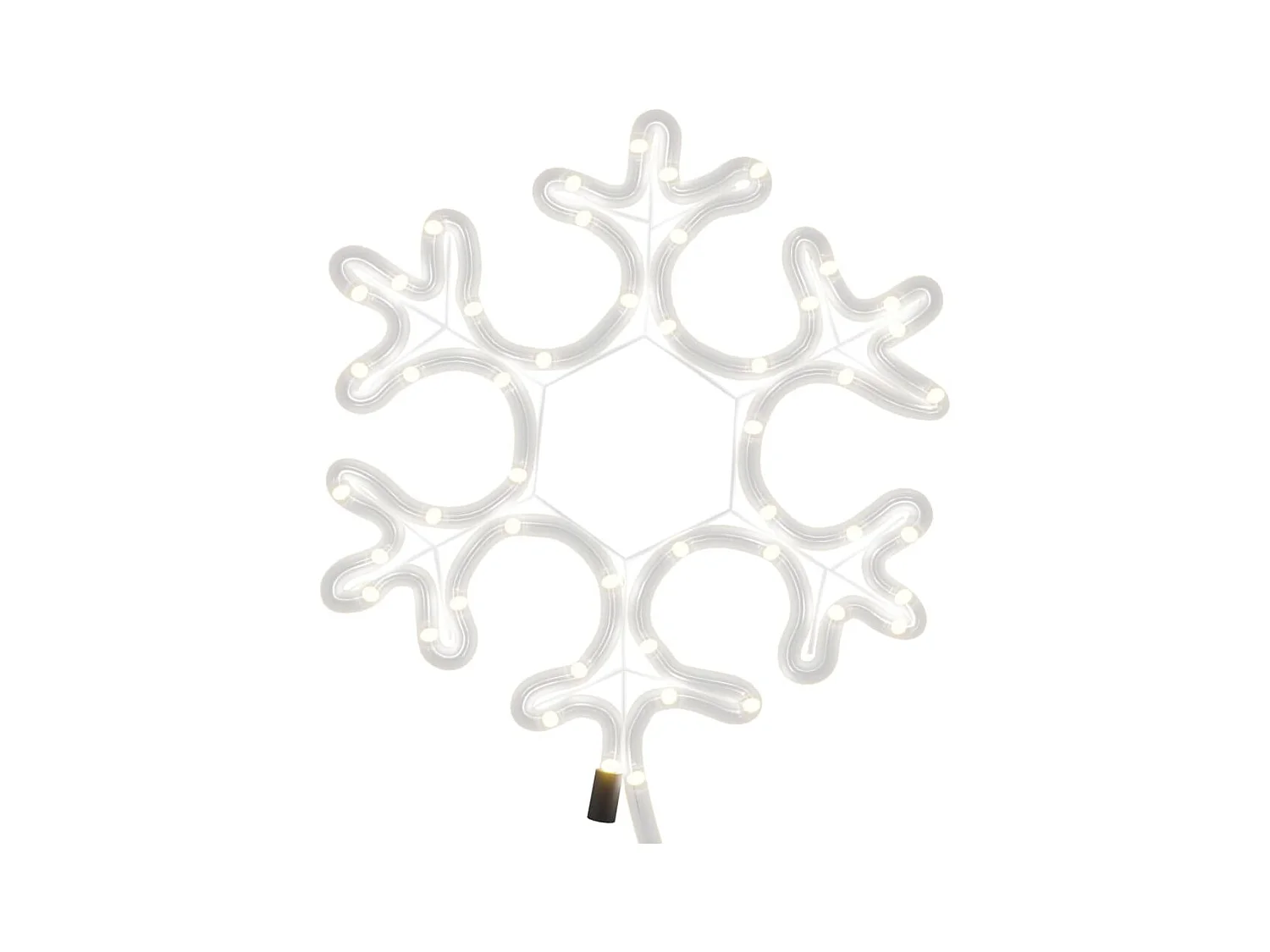 Kerstsneeuwvlokfiguur en 48 warmwitte LED's 27x27cm