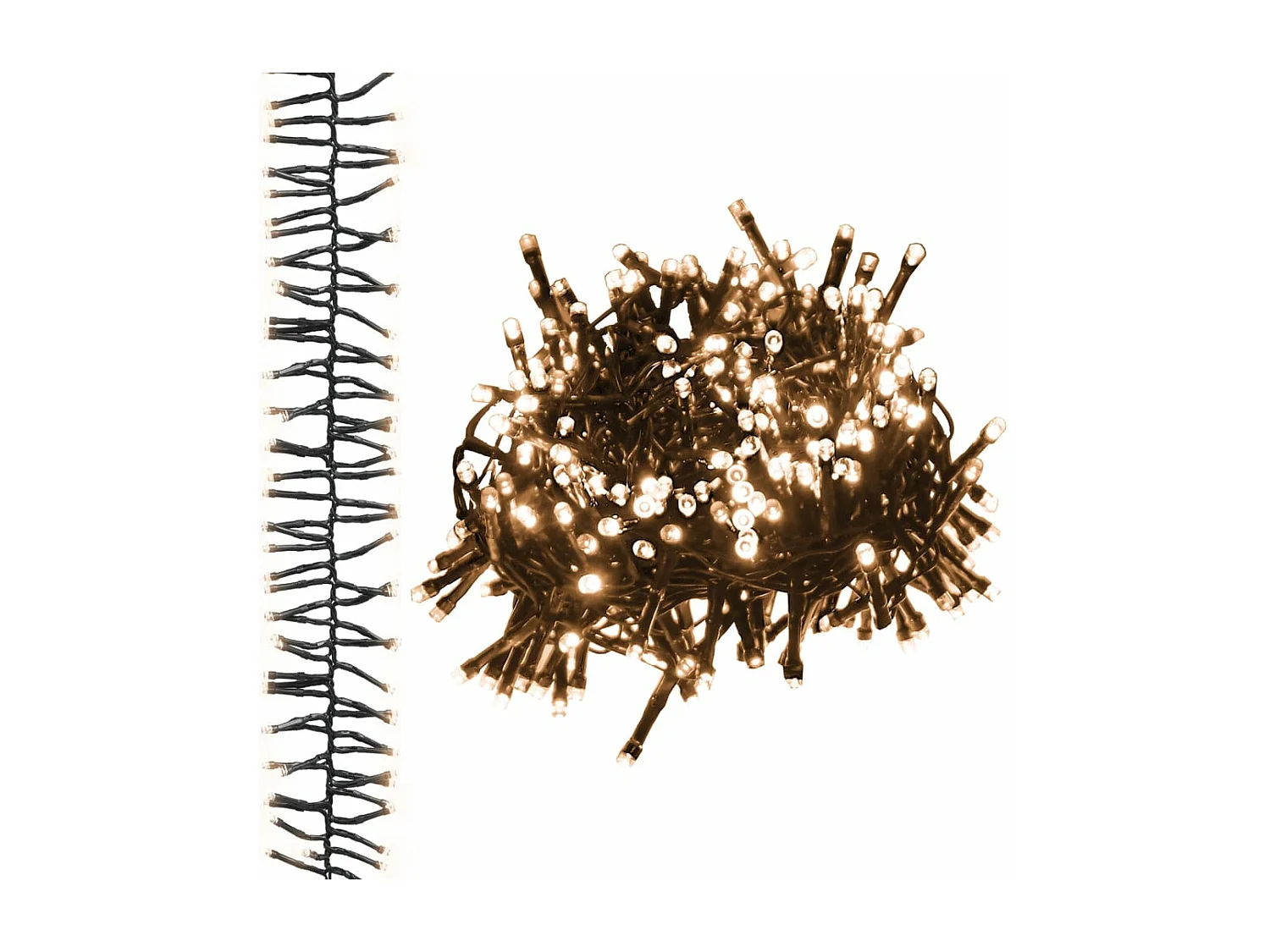 Guirlande lumineuse à LED groupées 400LED Blanc chaud 7,4 m PVC