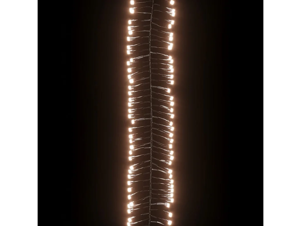 Guirlande lumineuse à LED groupées 400LED Blanc chaud 7,4 m PVC