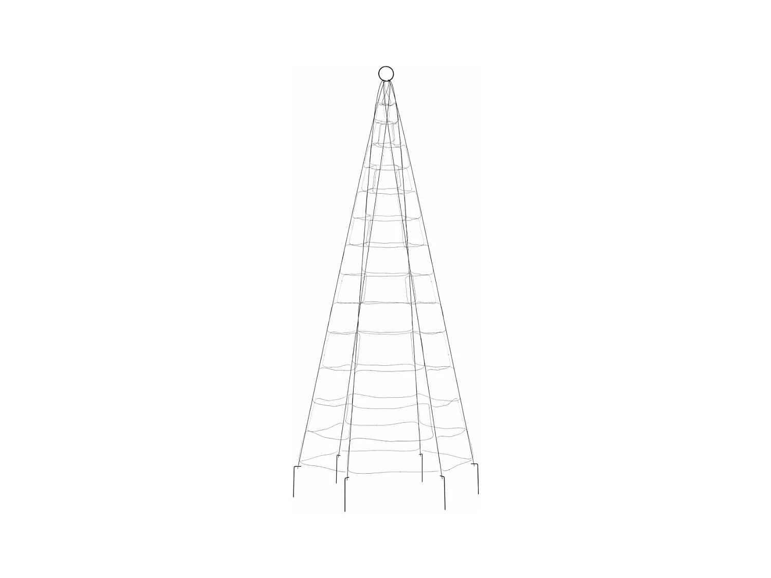 Beleuchteter Weihnachtsbaum am Fahnenmast 200 LED weiß 180 cm