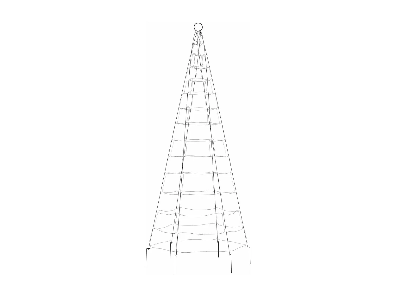 Beleuchteter Weihnachtsbaum am Fahnenmast 200 LED weiß 180 cm