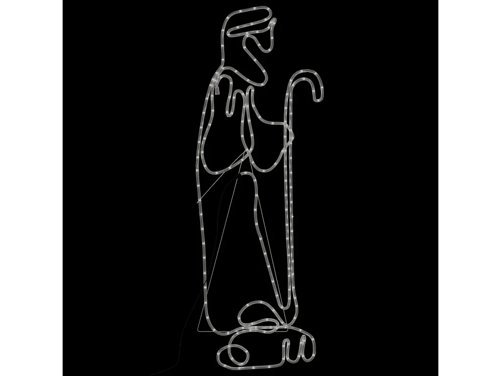 Statuina natalizia pastore e agnello con 168 LED 102,5x35 cm