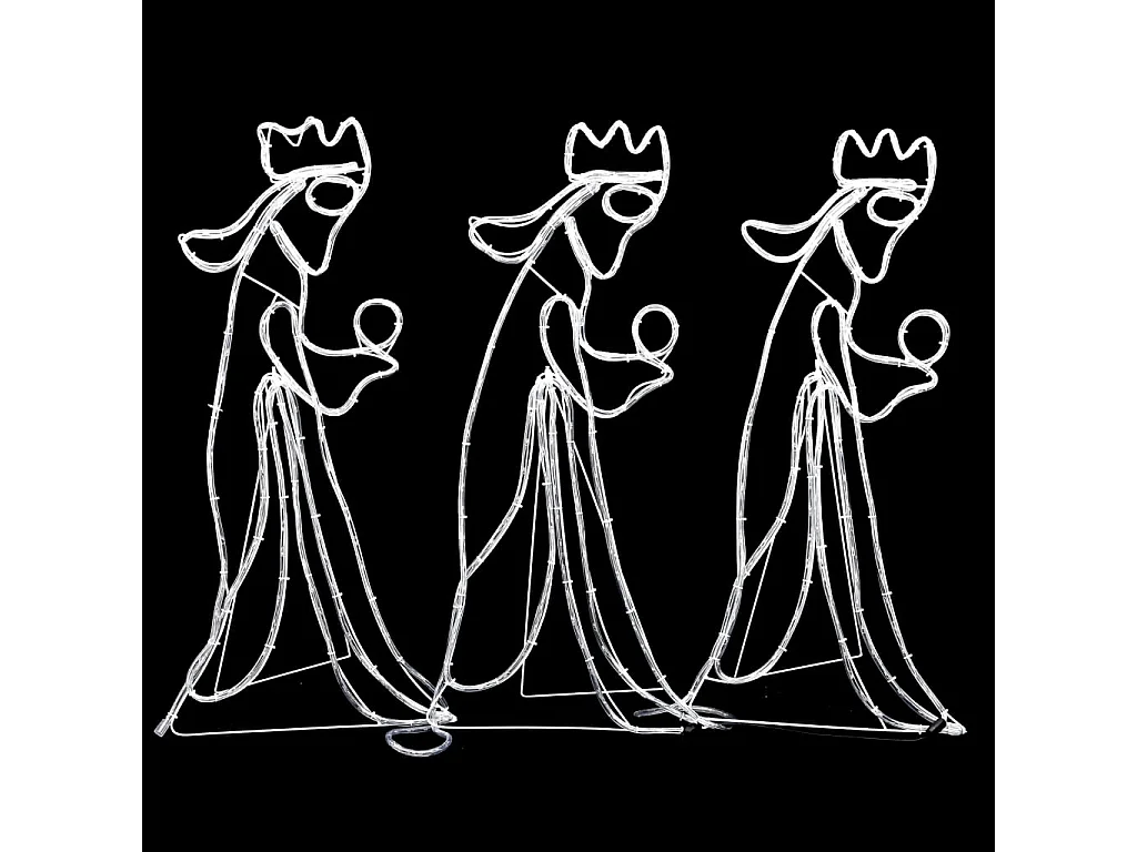 Figura navideña de reyes magos con 504 LEDs 99,5x45,5 cm