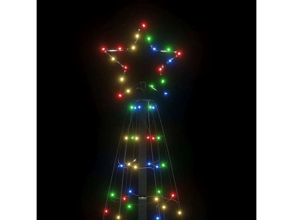 Arbre de Noël lumineux avec piquets 220 LED coloré 180 cm