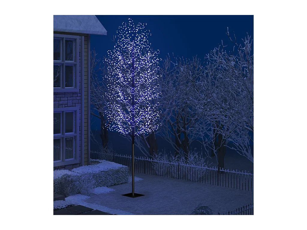 Sapin de Noël 2000 LED bleu Cerisier en fleurs 500 cm