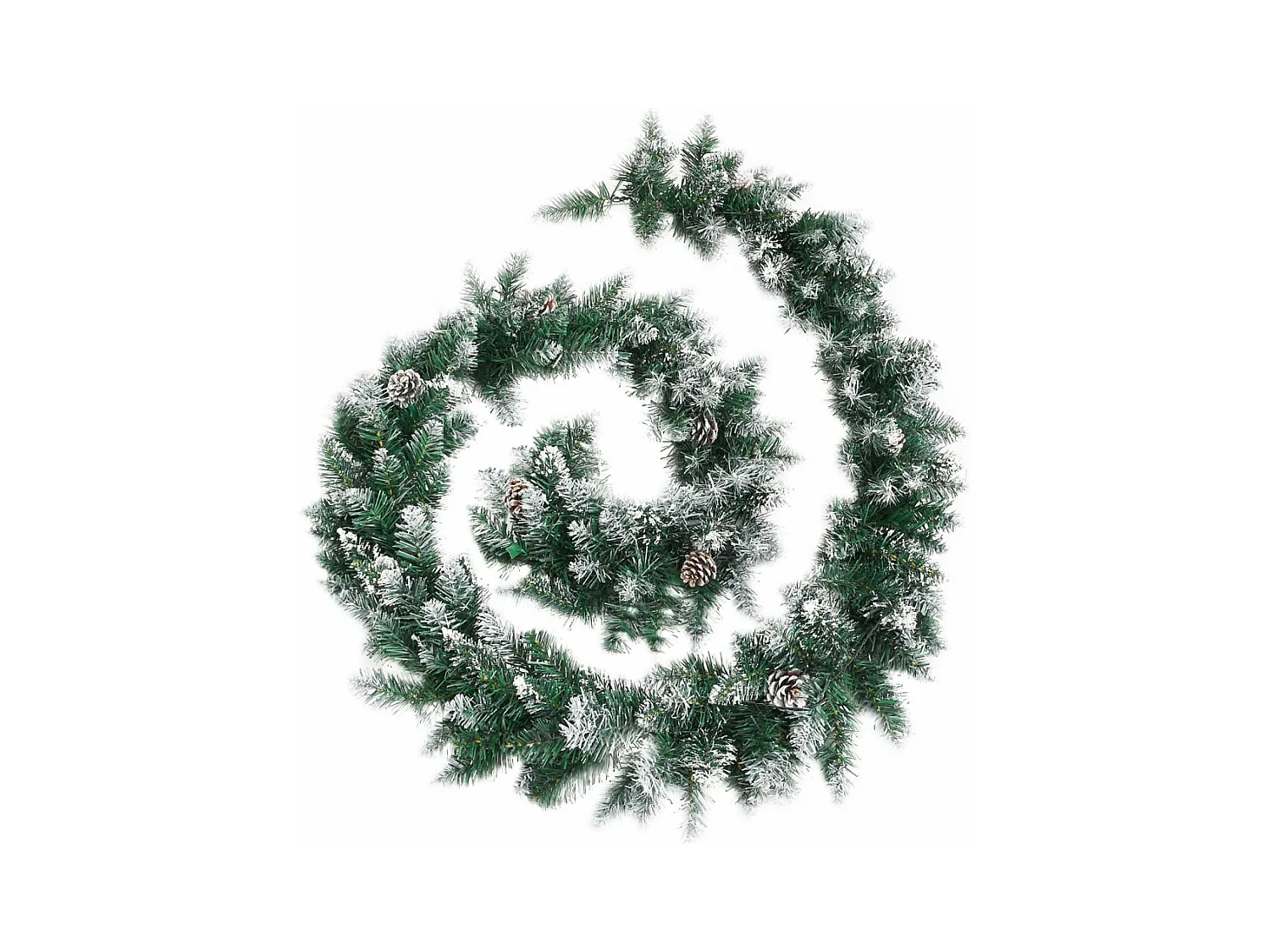 Weihnachtsgirlande mit LED-Lichtern Grün 2,7 m PVC
